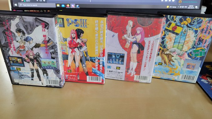Also check this out, those are Japanese copies of Phantasy Star 1 through 4 for the Megadrive.  These