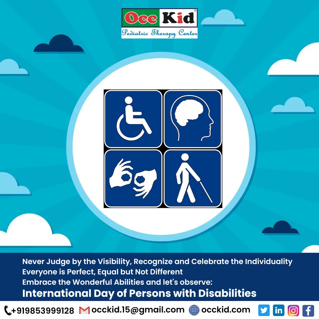 occkidofficials's tweet photo. Beyond visibility, let's encourage everyone's possibilities! Let's promote an understanding of the dignity, rights, and well-being of persons with disabilities.
#Ockkid #PediatricCenter #DisableDay https://t.co/WTz9Tgoi69