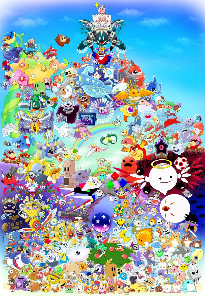 カービィ「#星のカービィ30周年を365日祝いたいチャレンジお化け屋敷のステージめっちゃ好」|ねいろん和やか30周年のイラスト