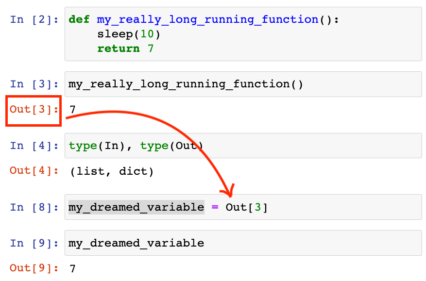 k__lyda's tweet photo. Ever executed a long running func in #JupyterNotebook but forgot to assign result to a variable? 😱

Worry not. Good guy Jupyter covers you there! 🫡

#ProTip 1: `In` and `Out` vars hold all input (list) and output (dict) stuff for you!

#datascience #machinelearning #python https://t.co/oWVbMYsevb
