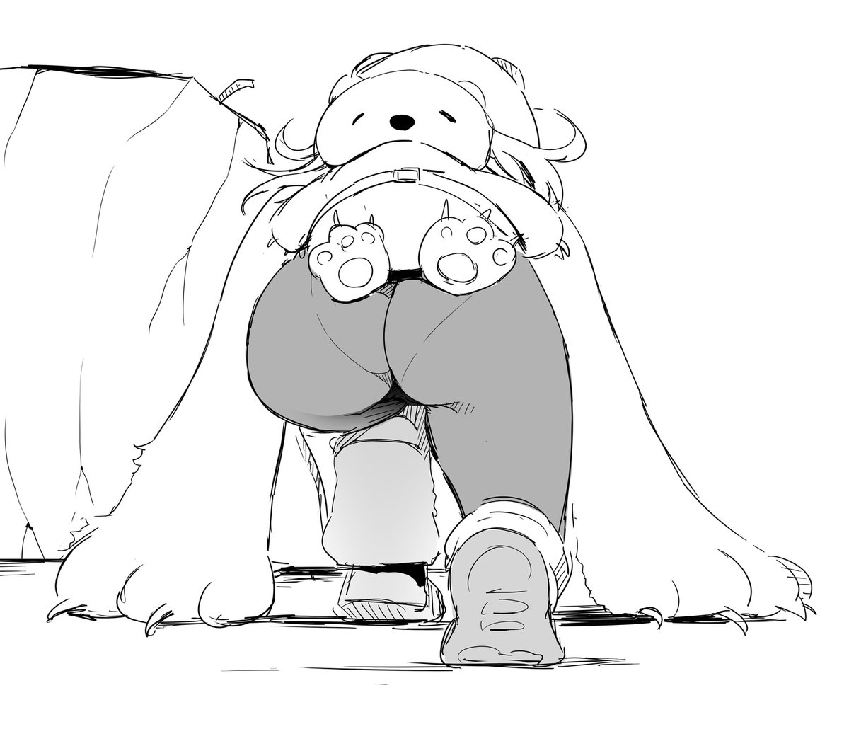 ネヴェさん、後ろ姿の願望その②
これなら後ろのホッキョクグマちゃんも…っ 