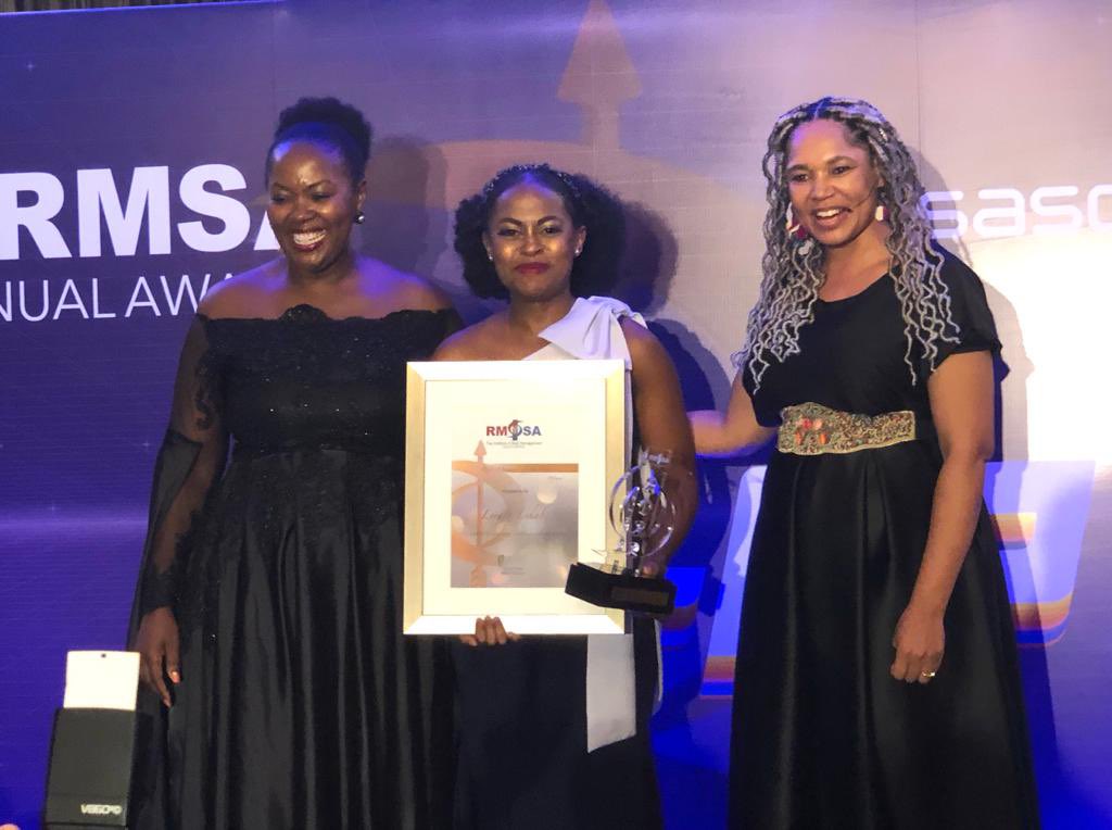 IRMSAInsight's tweet photo. And now, the moment we have all been waiting for! In the category of Risk Manager of the Year, the winner is Lerato Lehabe (IRMSA CRM Prof)
#risk #riskmanagement #southafricariskawards #recognise #africariskawards #celebrate #acknowledge #individualawards #IRMSAAwards2022 https://t.co/bSUXWlywZ1