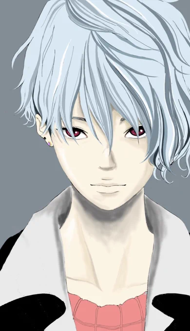 水色の髪の男子#イラスト#デジタルイラスト#illustration #artwork#drawing 
