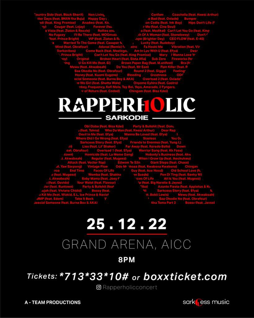 sarkodie's tweet photo. #RapperholicX  Tickets >>> https://t.co/Vjl6UTPfML https://t.co/SaFxKPXt1p