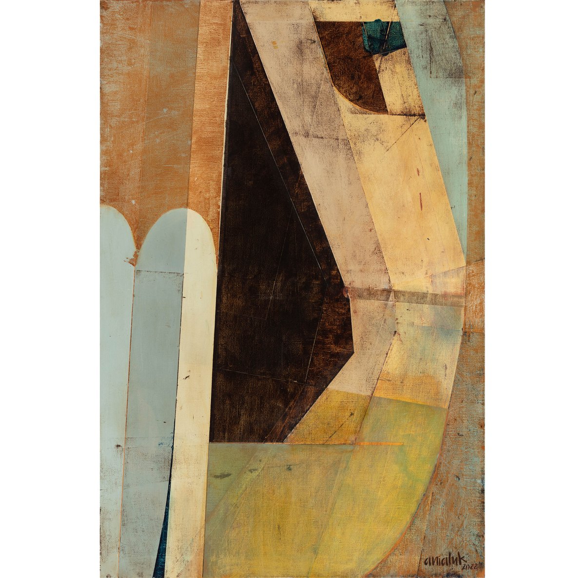 anialuk_com's tweet photo. ‘Entanglement’ - my 7th creation in 2022. One-off acrylic on linen canvas, 120 H x 80 W [cm] / 47,2 H x 31,5 W [in]. #anialuk #homedecor #cubism #artcollector  #artlovers #artsy #contemporaryart #fineartist #geometricart #artnews  #artgallery  #culture  #abstractpainting https://t.co/qx9kkcPHHS