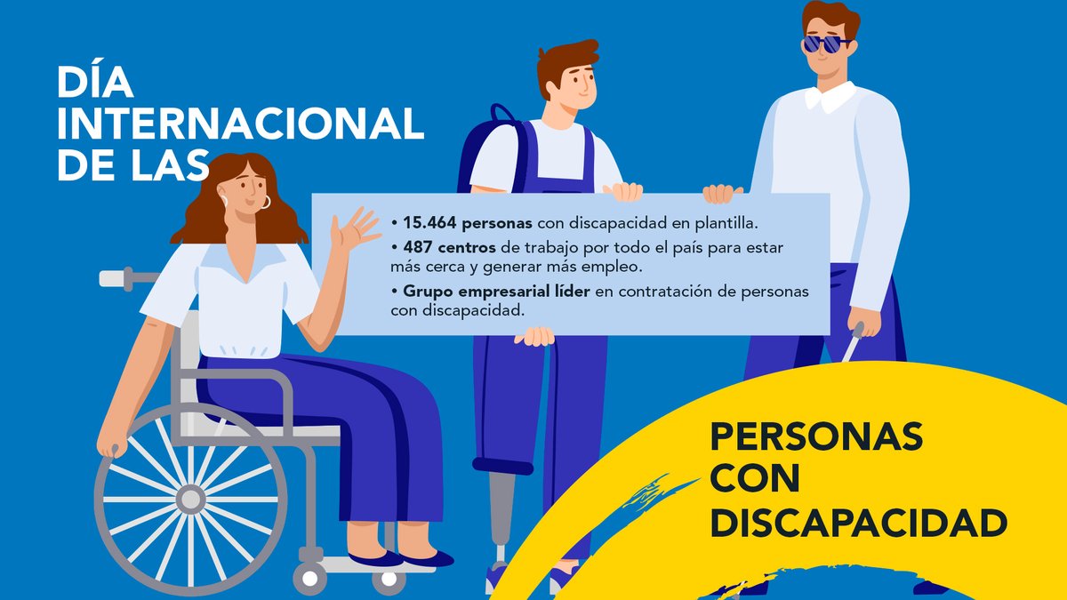 ILUNION's tweet photo. 🗓 Hoy, 3 de diciembre, es el #DiaDeLaDiscapacidad.

👨‍🦽👩‍🦯 Eternamente agradecidos a los más de 15.400 trabajadores con algún tipo de discapacidad que buscan cada día una sociedad más accesible, y por creer que construir un mundo mejor con #TodosIncluidos es posible. https://t.co/5aLIH2oKQI
