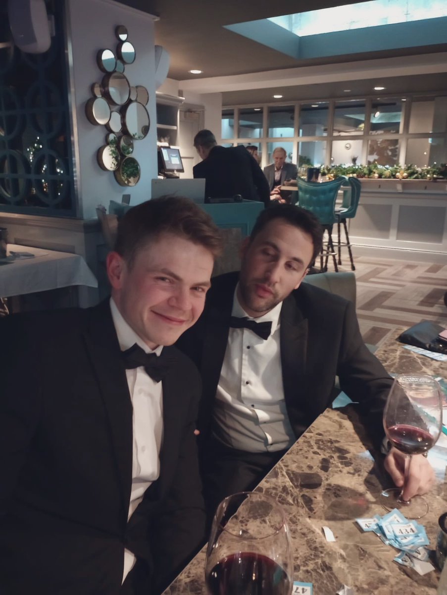 NickHancock's tweet photo. Feeling slightly jaded after the @your_harrogate Xmas do 🥂🍷🍾
#prayforJames https://t.co/c5rSL16aWH
