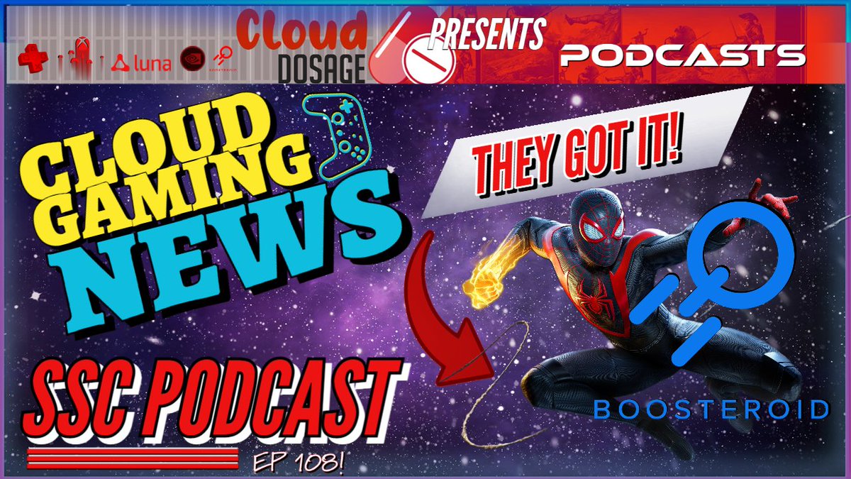 CloudDosage's tweet photo. Join us later today for a BRAND NEW episode of #SSCPodcast 10AM PT | 1PM ET | 5PM UK

EP 108  Topics:

🎮Battlefield 2042's cloud platform pros/cons
🎮Amazon Luna current game situation
🎮Miles Morales on Boosteroid!
🎮Stadia hardware refunds👀
and more!
https://t.co/wjtaxjmRIB https://t.co/YGzRqbwgAi