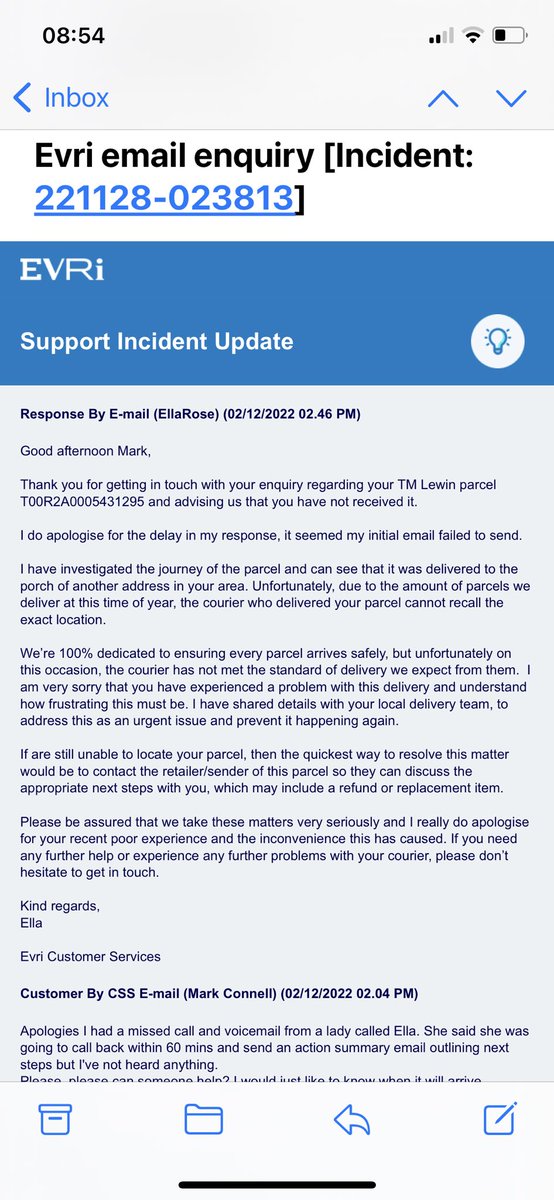 Amazingly awful service from <a href="/evridelivery/">evridelivery</a> and <a href="/TMLewin/">T.M.Lewin</a>