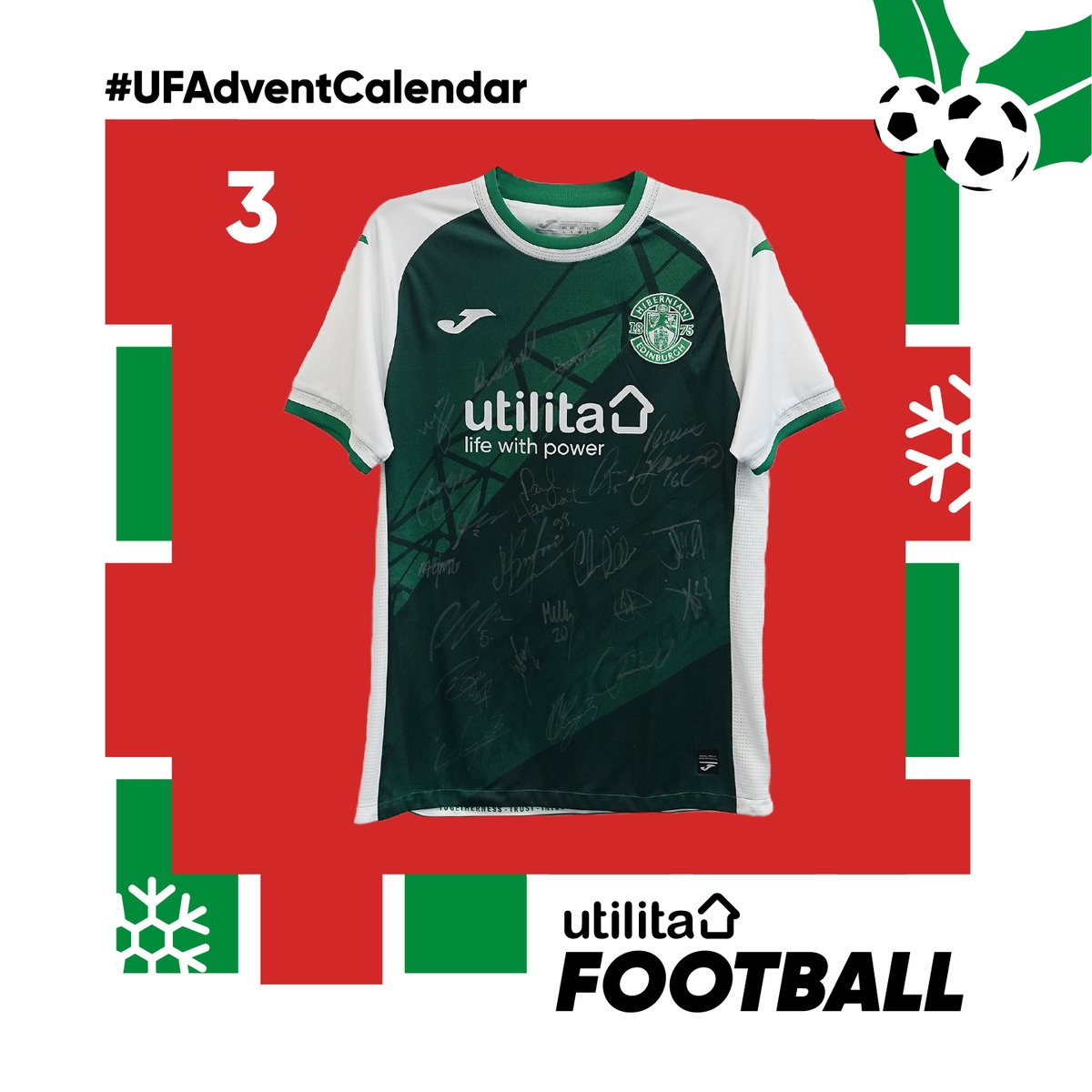 UtilitaFootball's tweet image. 🎁 𝐔𝐅 𝐀𝐝𝐯𝐞𝐧𝐭 𝐂𝐚𝐥𝐞𝐧𝐝𝐚𝐫 🎁

✍️ Win yourself this 22/23 signed @HibernianFC home shirt for Christmas!

RT, follow us and tag a mate for the chance to win - winners will be notified by DM

⌛ Entries close 10am December 4th

#UFAdventCalendar 📆 | #GGTTH 🟢⚪