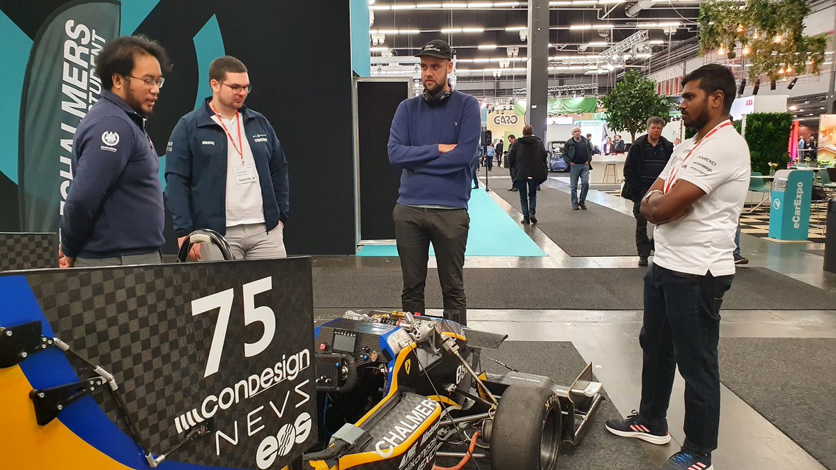 ChalmersFormula's tweet image. We are presenting our 2022 car ( Hilbert: Our first AWD manual and driverless car ) at eCar expo, Gothenburg.  Come visit us to know more about us and our car Hilbert. 
#chalmers #cfs23 #chalmersFormulaStudent #formulaStudent #cfs #hilbert #cfs22 #ecarExpo #electric #engineering