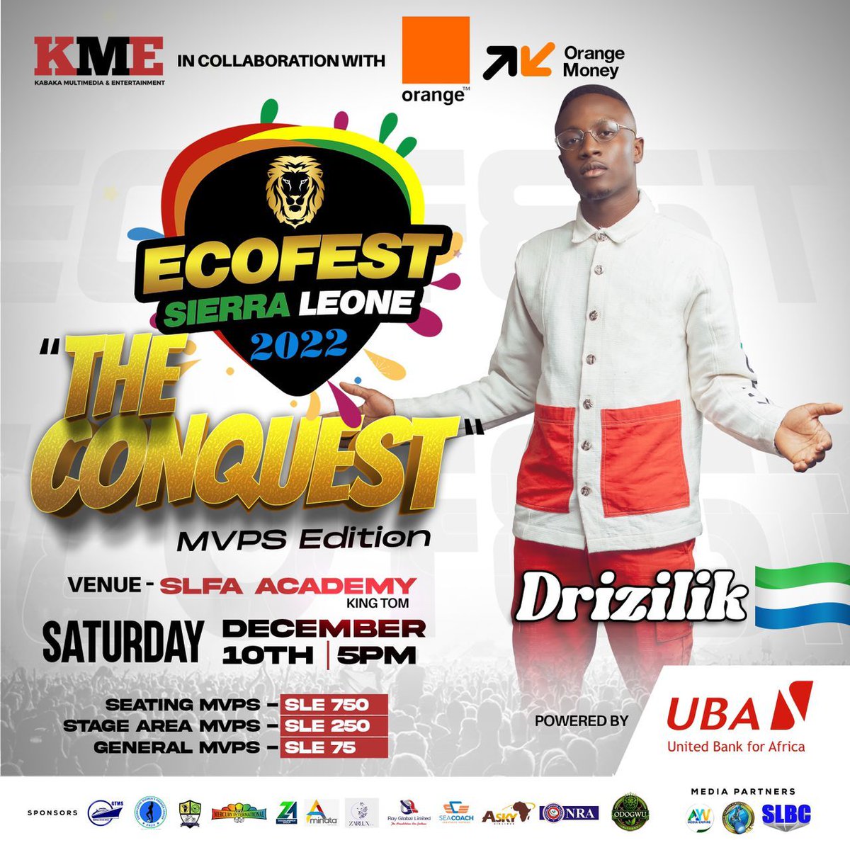 drizilik's tweet photo. I will be performing at this year's Ecofest at the SLFA academy
Save the date - Saturday 10th December 2022.
#AshobiWorldTour #TheConquest https://t.co/JsQRk5OoZQ