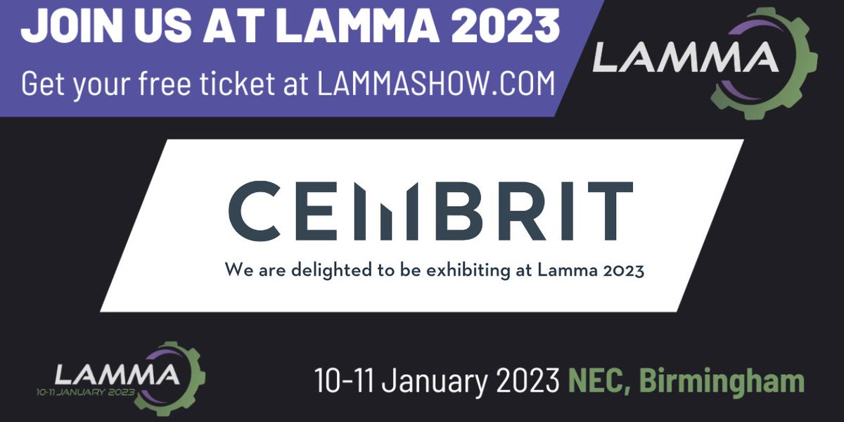 In January 2023 CembritUK will be exhibiting the Lamma Show 2023 at the NEC, Birmingham.

For tickets to attend this year's event please visit lammashow.com

#agriculture #lammashow #cembrituk #cembrit #buildingmaterials