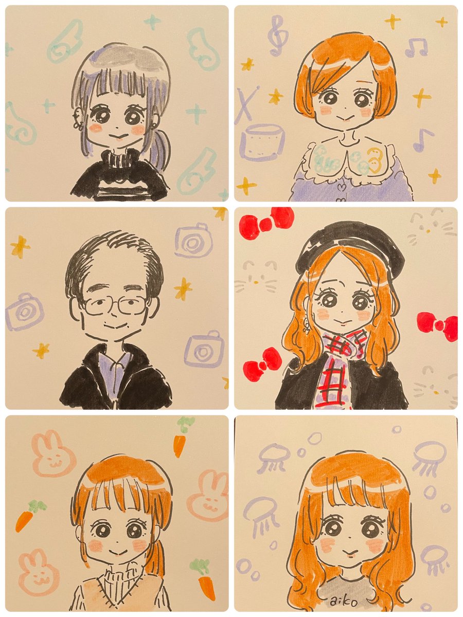 似顔絵たのしく描かせていただきました!
ありがとうございました〜!🧸 