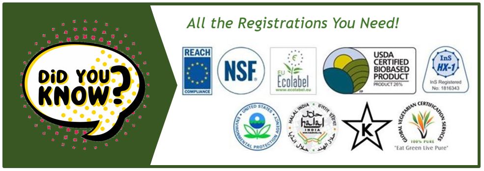 DID YOU KNOW.... That our patented #estolides are full registered and certified for all your formulation needs? Check out our website for more information.
#registration #reach #vegan #kosher #halal

biosynthetic.com