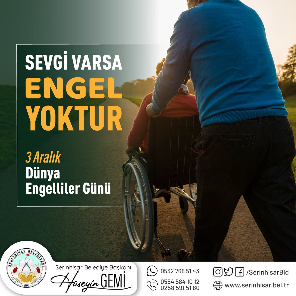 Sevgi Varsa Engel Yoktur 

3 Aralık Dünya Engelliler Günü Kutlu Olsun 💐

#3aralıkdünyaengellilergünü