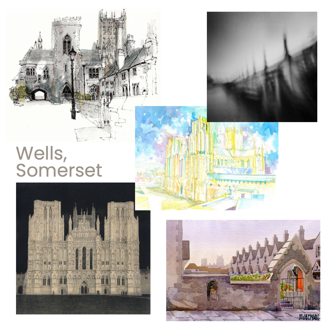 Day 3. A small selection celebrating the City of Wells, home to <a href="/A2Gallery/">a2 gallery</a> . Why not come, spend the day and discover more at the gallery and explore England's smallest city. Artwork by <a href="/chrisleedrawing/">Chris Lee</a>   Adam Clutterbuck  <a href="/bbd_henry/">Henry Bird</a>  <a href="/MikeJackson_Art/">Mike Jackson</a> and <a href="/HaggerHenry/">Henry Hagger</a>