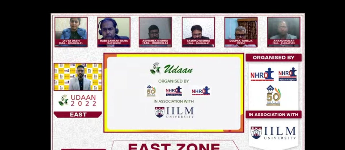 SAILranchi's tweet image. East Zone Finals of UDAAN Business Quiz 2022, a flagship event of MTI SAIL and NHRDN Ranchi chapter was held on 2nd December 2022. Participants from Rourkela Steel Plant won the zonal finals. National Finals of the quiz is scheduled on 18th Dec 2022.