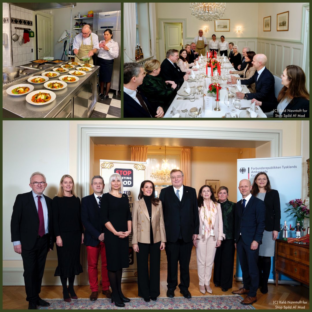 Til gårsdagens <a href="/Madspild/">Madspild</a> arbejdsfrokost fik vi ikke kun serveret overskudsmad, men også perspektiver fra <a href="/spisekammeret/">Landbrug & Fødevarer</a>, @WFP_DK, <a href="/SSI_dk/">Statens Serum Institut</a> og klimaet aka <a href="/JesperTheilgard/">Jesper Theilgaard</a>, mens jeg kunne berette om den 🇩🇪 madspildstrategi. Tak til alle gæster og især til min medvært <a href="/SelinaJuul/">Selina Juul</a>.