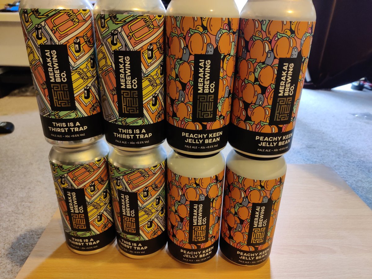 AFBeerExplorer's tweet photo. Delivery this morning from @merakaibrewing. Some more of thier wonderful This is a thirst trap plus some of thier new #alcoholfree beer Peachy keen Jelly Bean
#afbeer #alcoholfree #beerforeveryone https://t.co/yrSAapDiIP