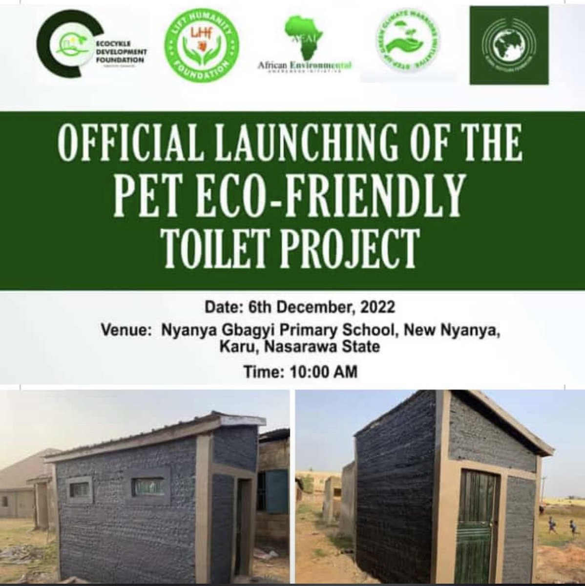 emmanuel_obinn's tweet photo. Eco Friendly Pet Project
Toilet built with 6500 plastic bottles.. Circular economy is the key to a sustainable growth and environment.
@lifthumanity1 @PACJA1 @CYCNOfficial @FMEnvng @ecocykle @CSDevNet1 @greenfaithworld 

#PlasticRecycling #SayNoToOpenDefecation https://t.co/QkO0vJEMny