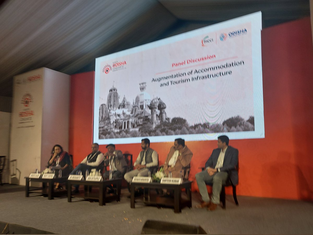 TourismDptt's tweet photo. Editor @oltraveller India Anindita Ghosh moderates the panel discussion on Unlocking Odisha's Nature &amp; Wildlife Tourism Potential with Industry leaders from ACCOR Group, Wonderla Holidays, https://t.co/NytThXuhMp, Atmosphere Hotels &amp; Swosti Group of Hotels. https://t.co/Ex32D7M5xX