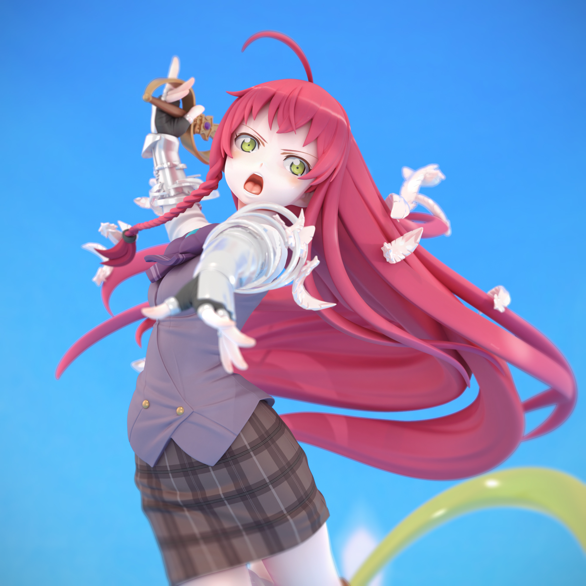 X-PLUS はたらく魔王さま! 遊佐 恵美 1/7 ポリストーン フィギュア はたらく魔王さま！ 遊佐恵美 1/7 完成品フィギュア[エクス