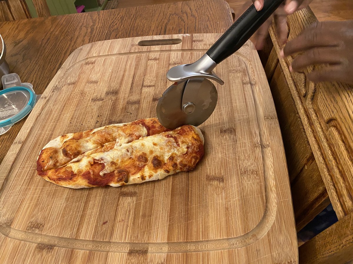 ktreit's tweet photo. #picoftheday2022 everyone makes their own pizza night. Feeling overly stuffed! https://t.co/qtzdOGtEH1