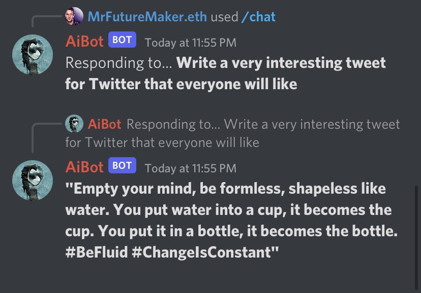 MrFutureMaker's tweet photo. Empty your mind, be formless, shapeless like water. You put water into a cup, it becomes the cup. You put it in a bottle, it becomes the bottle. #BeFluid #ChangeIsConstant https://t.co/mJhJZP6qtJ