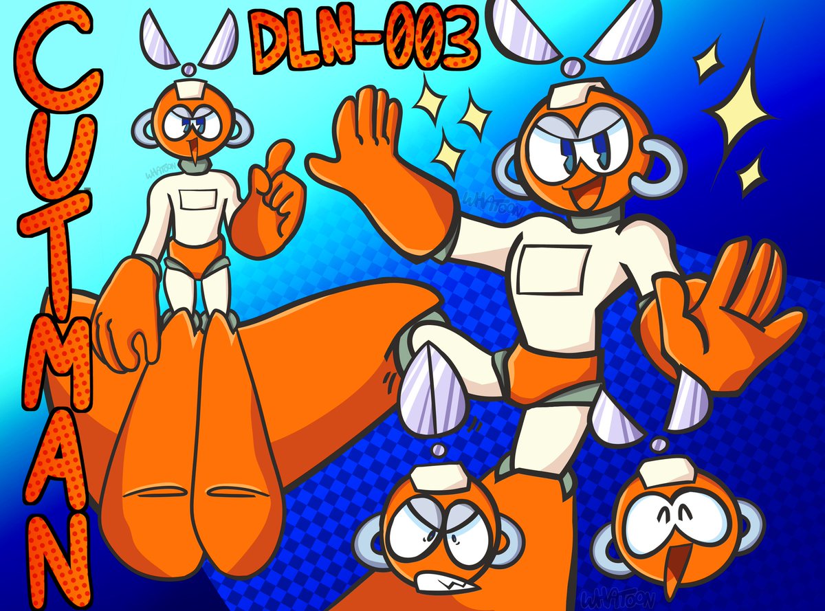 Whatoon's tweet photo. Nothing is more orange shaped than Cutman!
(I may do more collage style robot master pieces again!)
#megaman #Capcom #ロックマン #cutman #カットマン #robotmaster #artistsontwitter https://t.co/EbqirF6HTf