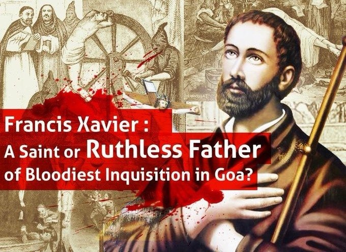 ShivaleelaMShi1's tweet photo. Xavier ?
#Goencho साहेबा ?
Who was responsible for Hindu Genocide in Goa Inquisition !
Who wrote to Rome to install inquisition in Goa immediately.
#Xavier_Not_Saviour_of_Goa https://t.co/cmyxffcvOT
