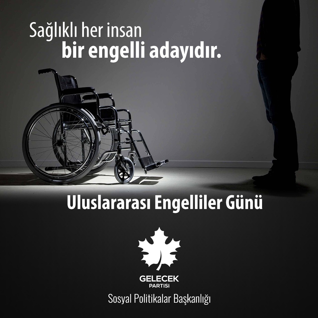Ne kadar doğru bir söz sağlıklı her insan bir engelli adayıdır. Manisa il başkanlığı sosyal politikalar birimi olarak Dünya engelliler günümüz kutlu olsun.
#duenyaengellilerguenue