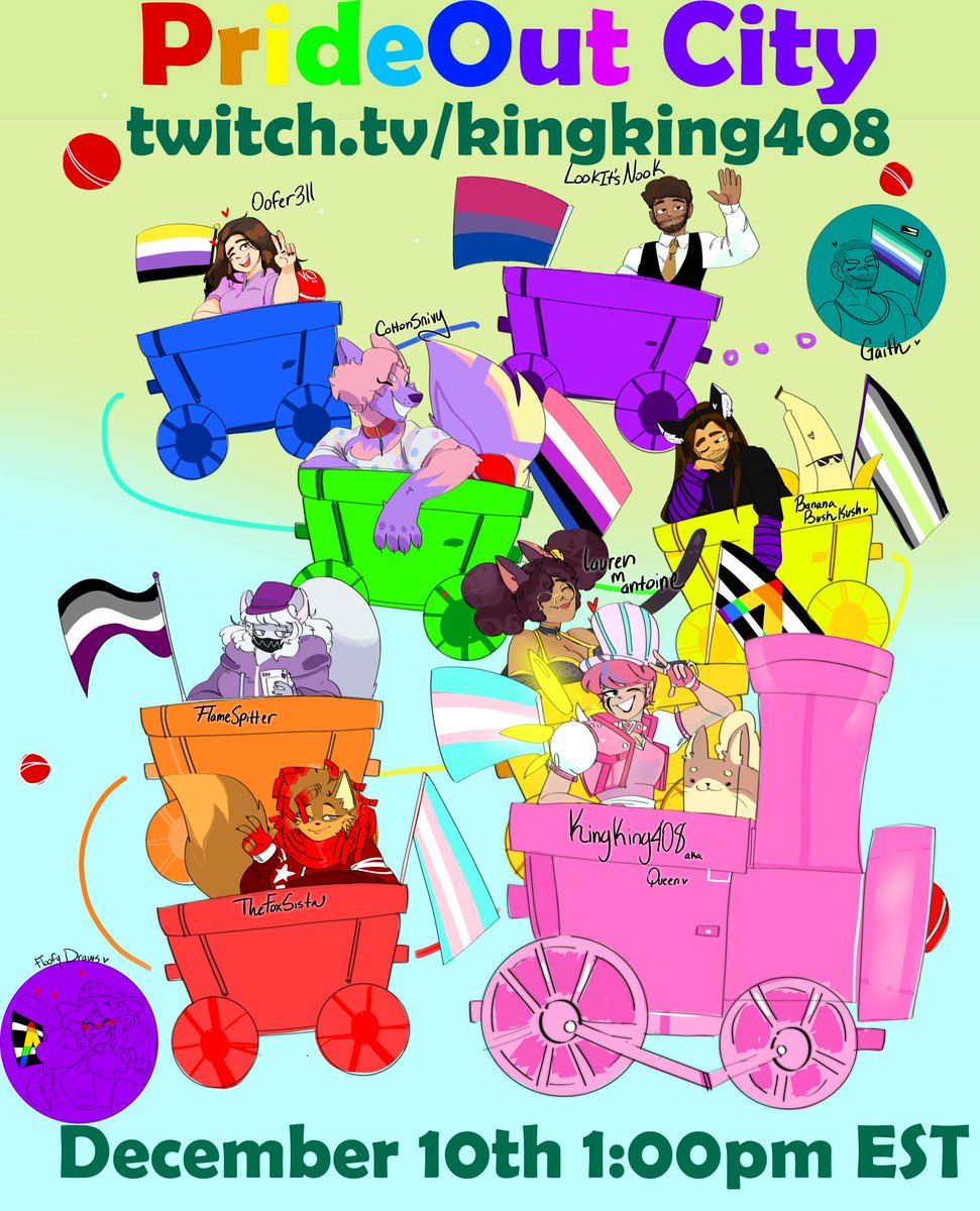 LMA_WORLD's tweet photo. HEY GUYS!! WE'RE DOING A RAID TRAIN!! Come out and watch all of us stream "PRIDE OUT CITY" DEC 10th!! #pride #pride2022 #Ally #knockoutcity #KOCPartner https://t.co/gTiH9cIjWN