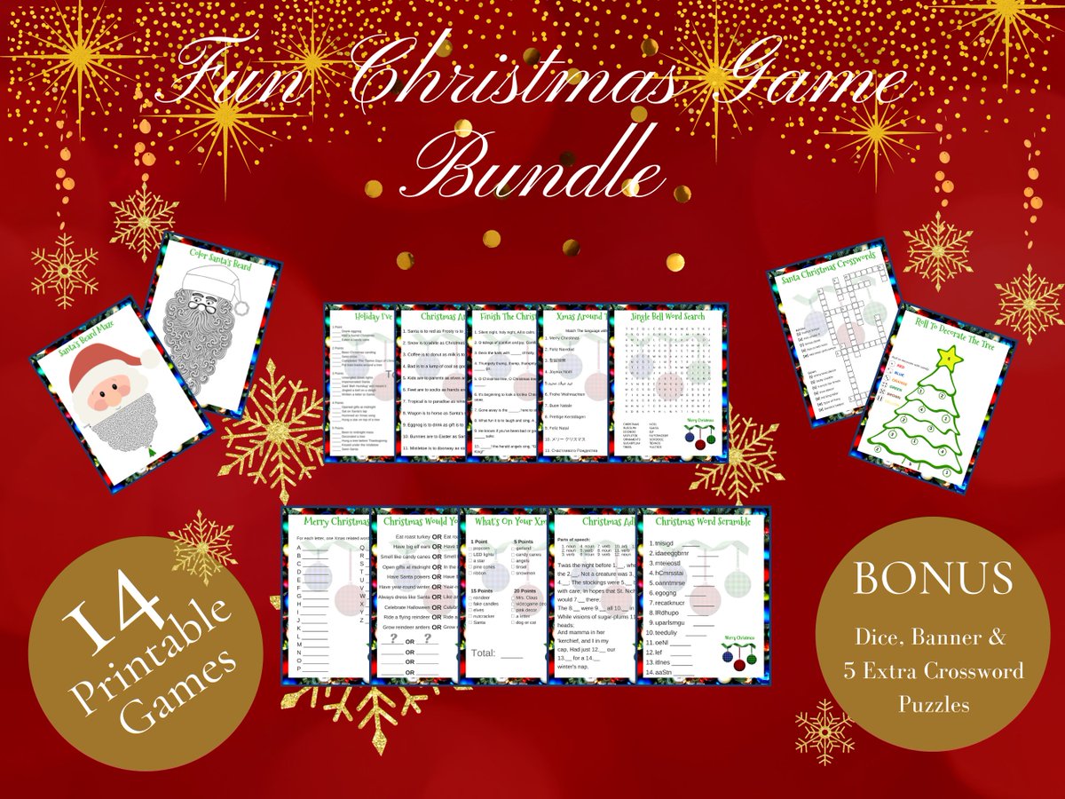 How2getit's tweet photo. Have fun at your Christmas Office Party with these fun party printable games on sale now for a limited time.  #ChristmasParty #Holidayfun #printables 
https://t.co/c4gomlutRm https://t.co/lKY4gOovJJ
