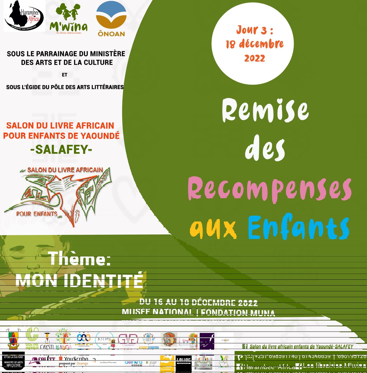 Nadine_Mek's tweet photo. C'est pour vous chers enfants que nous mouillons le maillot 🤩✨
Vous êtes notre fierté et nous clôturerons la première édition de cette aventure en vous serrant dans nos bras.  Le J3,  nous aurons la cérémonie de remise des prix aux Lauréats.
#SALAFEY https://t.co/aAMK0JvIO7