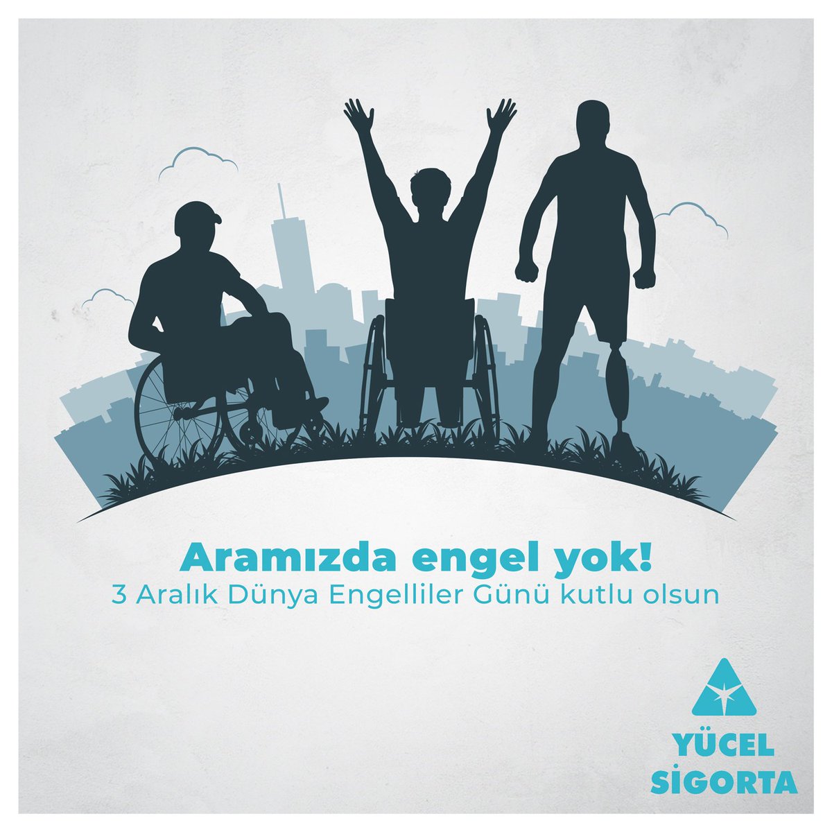 yucelsigorta_'s tweet photo. Aramızda engel yok!
3 Aralık Dünya Engelliler Günü kutlu olsun.
#3Aralık #DünyaEngellilerGünü https://t.co/U2JRcUhiYv