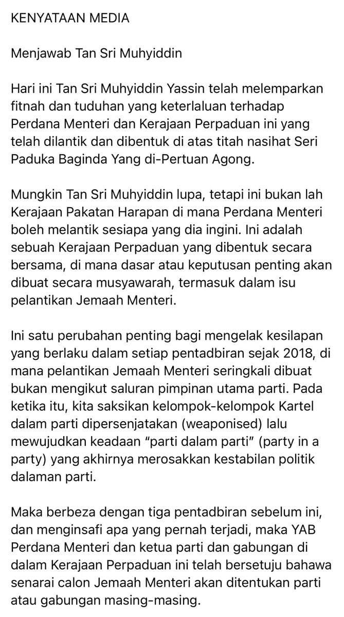 fahmi_fadzil's tweet photo. Menjawab Tan Sri Muhyiddin https://t.co/bxCAuwnBfS