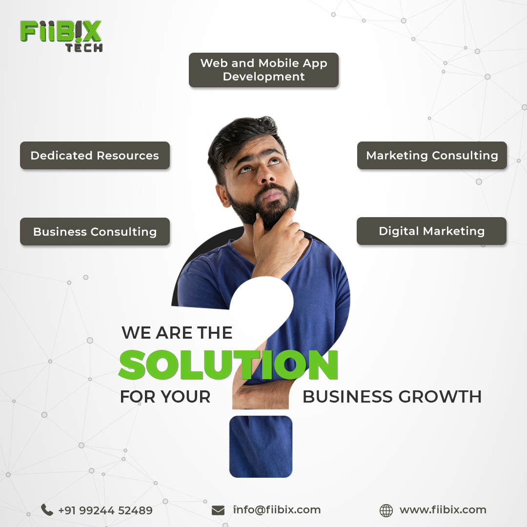 fiibixtech's tweet image. We are a one-stop IT partner offering a complete range of marketing and IT services to all types of organizations, irrespective of their size. 

#FiibixTech #Fiibix #ITSolution #WebDevelopment #BusinessConsultingServices #BusinessSolutions #BusinessGrowth