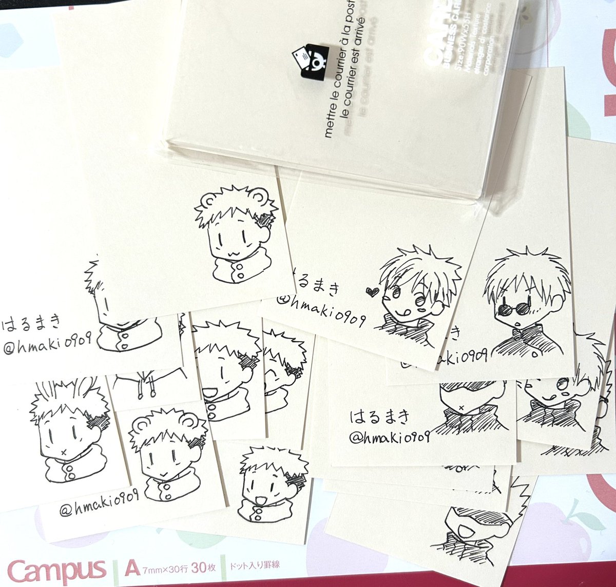 取り置きの方のお名前入れてわかるようにしておくカードは手書きです✒️ 