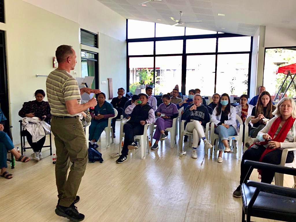 NepalAbility's tweet photo. Some photos of the busy but productive days of working with the staff at Green Pastures Hospital in Pokhara - time is flying by for Team 23!
#nepal
#neurorehab
#globalhealth
#collaboration https://t.co/02f1t6lLrE