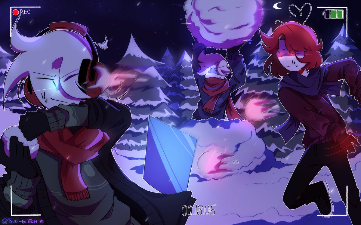 Tsuki_Glitch's tweet photo. Does the Triple Threat take Snowball's fight WAY too seriously? the answer is: 
Y E S

[It's a way for them to try to use their power on the other without "Hurting" them]

#Stickmas #Stickmas2022 #HenryStickminFanArt #CharlesCalvin #HenryStickmin #EllieRose #TripleThreat #THSC https://t.co/4WdTdU4uqE