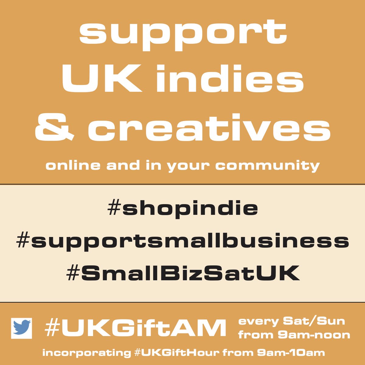 If you're still open to promote your #GiftIdeas 
If you're still in the market for online originality
#UKGiftHour #UKGiftAM with UK indies &amp; creatives is here at 9am!
Selling, buying, browsing or chatting - all welcome 🤗
We'll be adding our voice to #SmallBizSatUK too
#shopindie