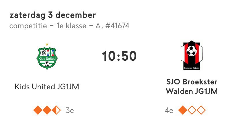 #MatchDay vandaag spelen de junioren van JG1JM hun laatste competitiewedstrijden bij <a href="/vvpkc83/">vv pkc'83</a> tegen <a href="/SneekWitZwart/">VV Sneek Wit Zwart</a> JG1, <a href="/VVNoordpoolUFC/">VV Noordpool UFC</a> JG1JM, en <a href="/kidsunited050/">Kids United</a> JG1JM. Publiek is van harte welkom