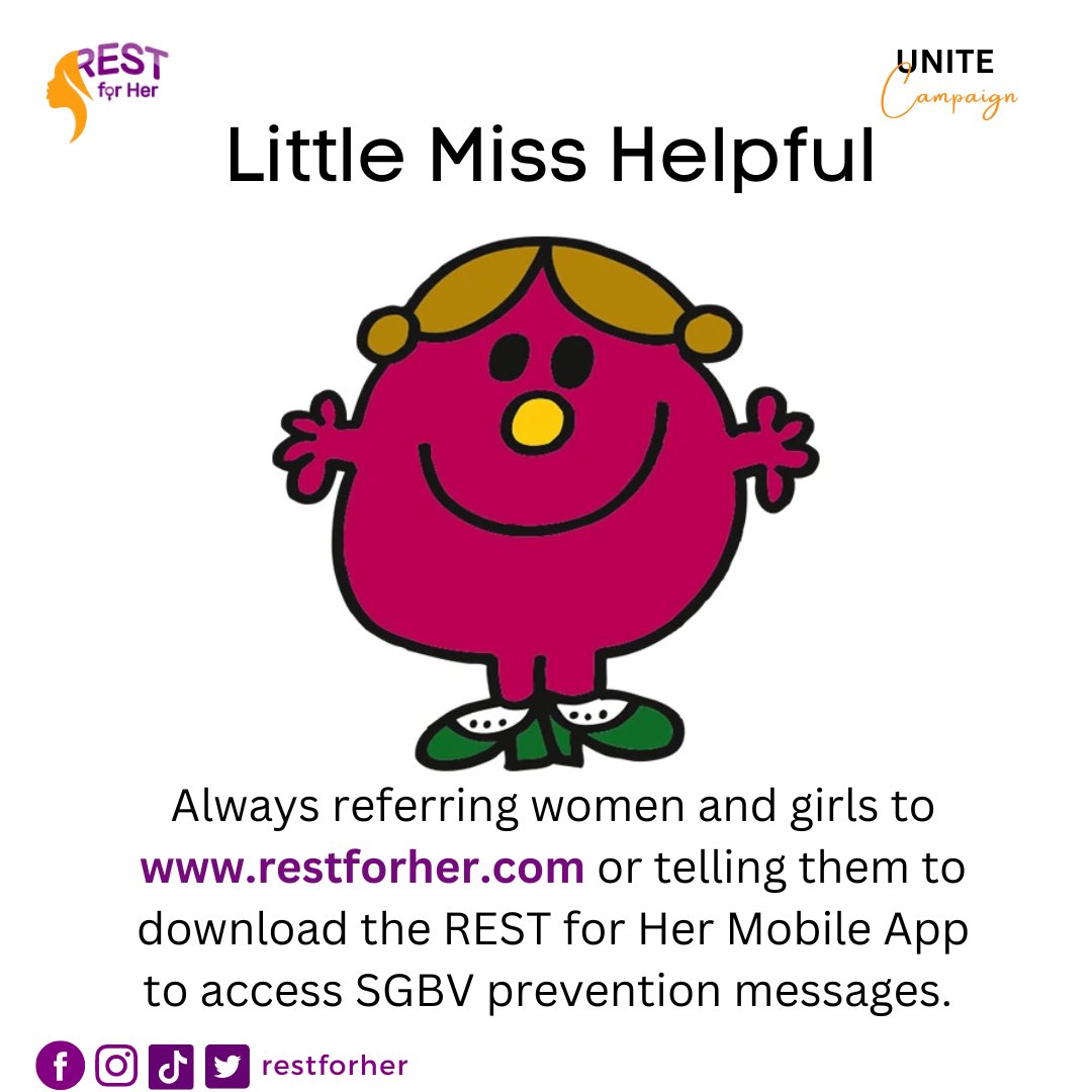 restforher2022's tweet photo. Day 9
.
Ending Sexual and Gender Based Violence is a responsibility we must all take. If a perpetrator goes scot free after violating someone else, he just might do the same to someone you know tomorrow.
#16daysofactivismagainstgenderbasedviolence https://t.co/JAUq9jwECg