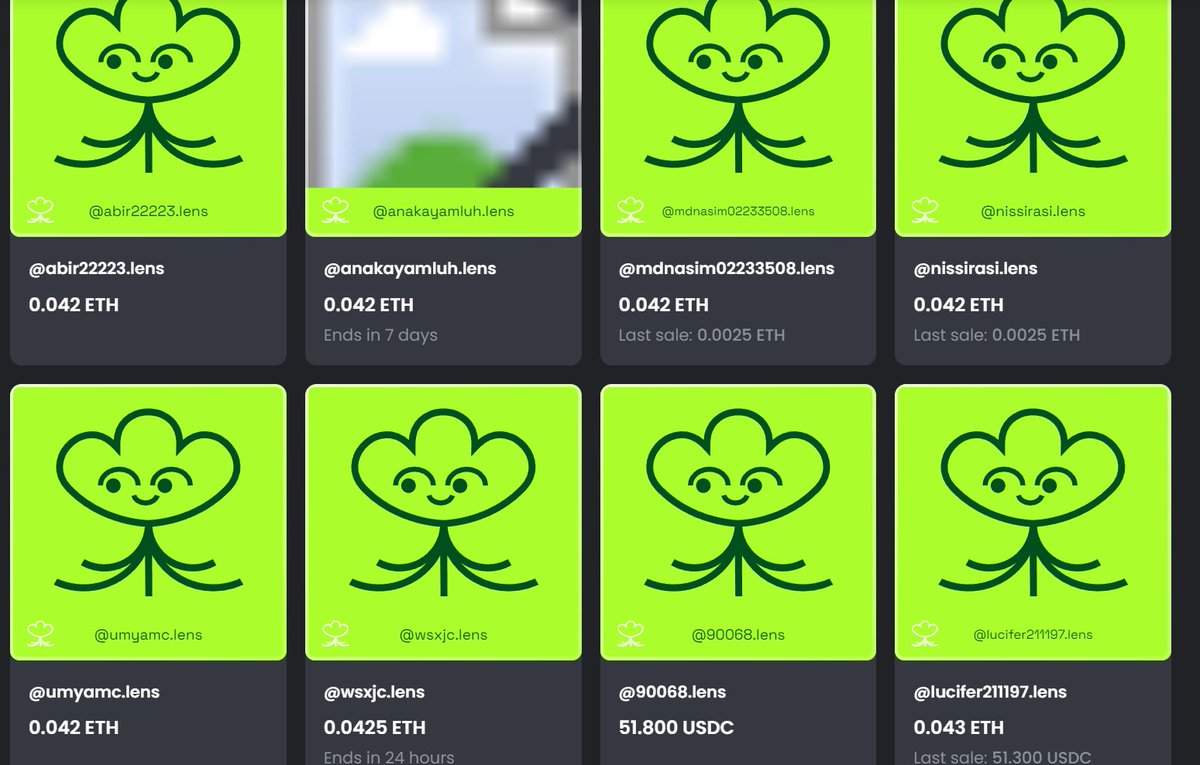 lens号目前底价0.042e（51u）
有号的用起来
没号的想办法弄几个号
关注老张lens：lenster.xyz/u/joeborden.le…
必回关哈