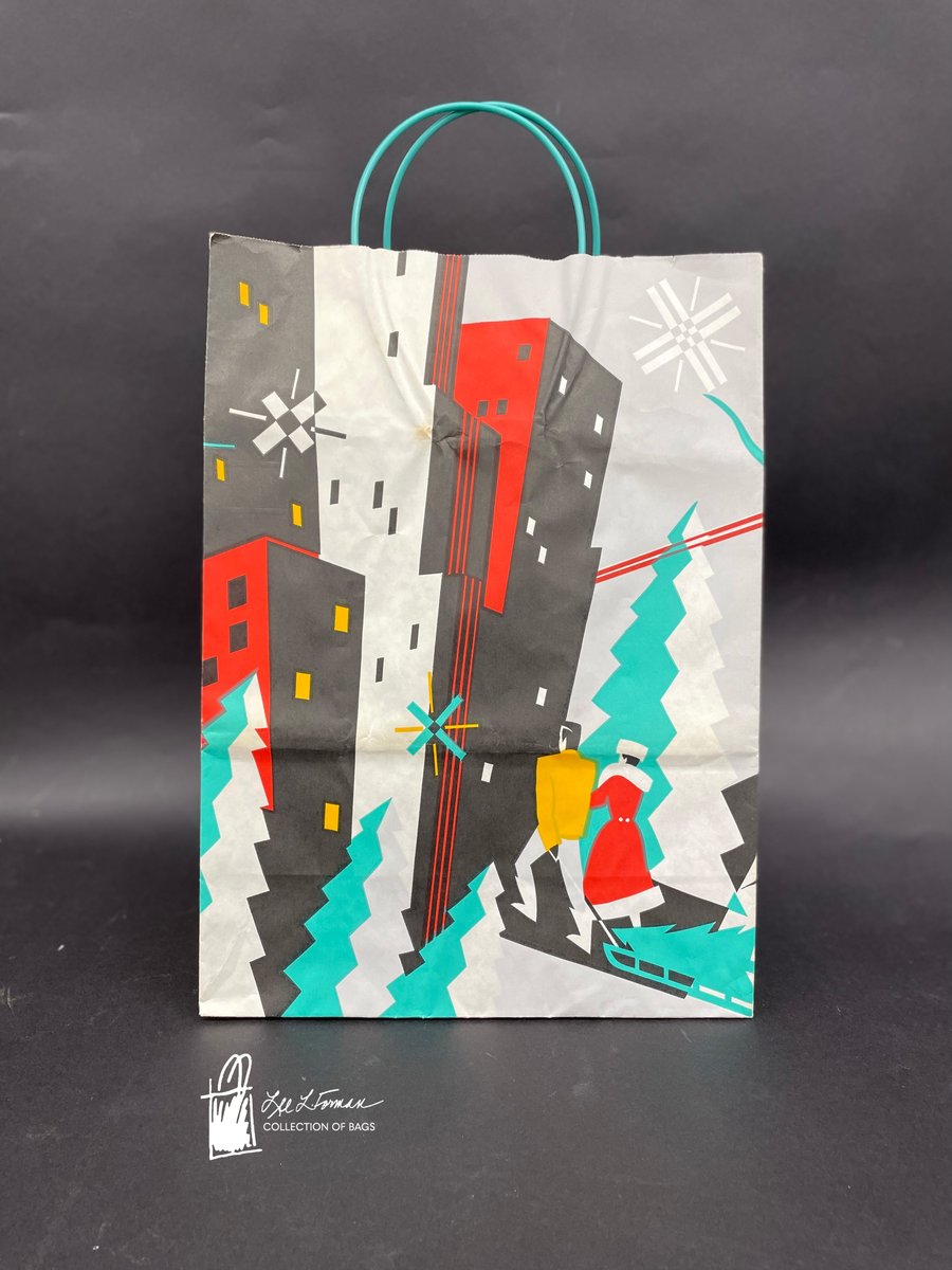 344/365: This 1985 Bloomingdale's bag from the Lee L. Forman Collection of Bags features an abstracted winter illustration by John Priman.