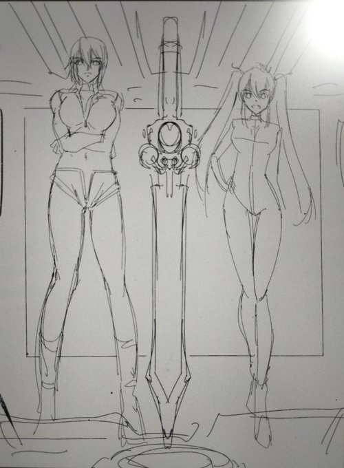 トリアさんとコルタナさん
トリアさんの筋肉(腕を組んで強調)とコルタナさんとの体格差、品定め中の剣が見えやすいかなと正面から見る感じにしてみました https://t.co/7B5axfuRo7 