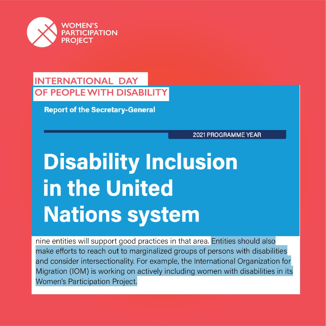 Proud to be recognised as a good practice in the Secretary-General Report for the Disability Inclusion strategy of the UN (2021). Report 👉🏿bit.ly/3XVsdtQ