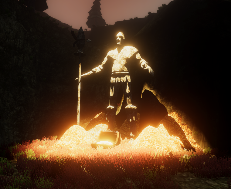 BladeOfTen's tweet photo. Dragonrat island's mysterious God is said to be over 10 feet tall. His followers spare no expense to honor him with statues and riches.

#gamedev #art https://t.co/mh9nEDA8MO