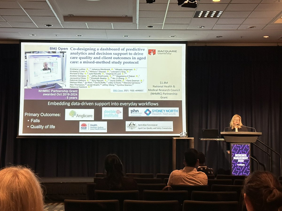 davidnguyenrx's tweet photo. Amazing speakers on Day 3 of #MM2022SHPA providing insights into the power of data analytics to improve medsafety in aged care and an exciting update on Alzheimer’s disease including new mabs #SHPAGeri @JWestbrook91 https://t.co/bKmXMR0EvT